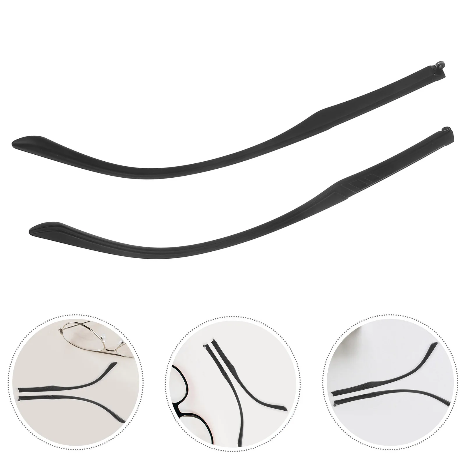 

1Pair Tr90 Eyewear Temple Legs Durable Lightweight Ergonomic Design for Comfortable Wear Universal Fit for Eyeglasses