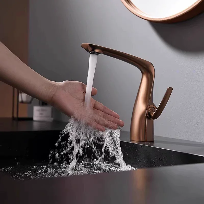 

Rose Gold Basin faucet Brushed Gold Bathroom Faucet Hot & Cold Black Lavotory faucet sink tap White Water Faucet Chrome Faucet