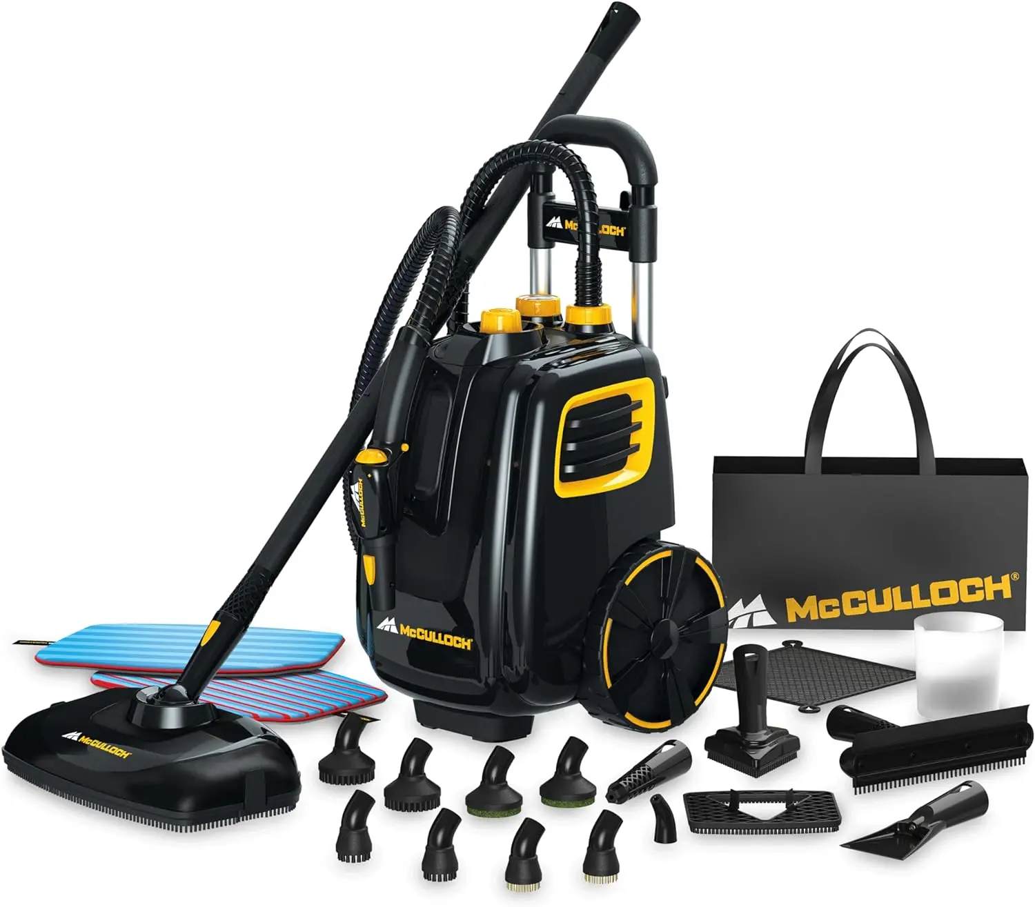 

MC1385 Deluxe Canister Steam Cleaner with 23 Accessories, Chemical-Free Pressurized Cleaning for Most Floors, Counters