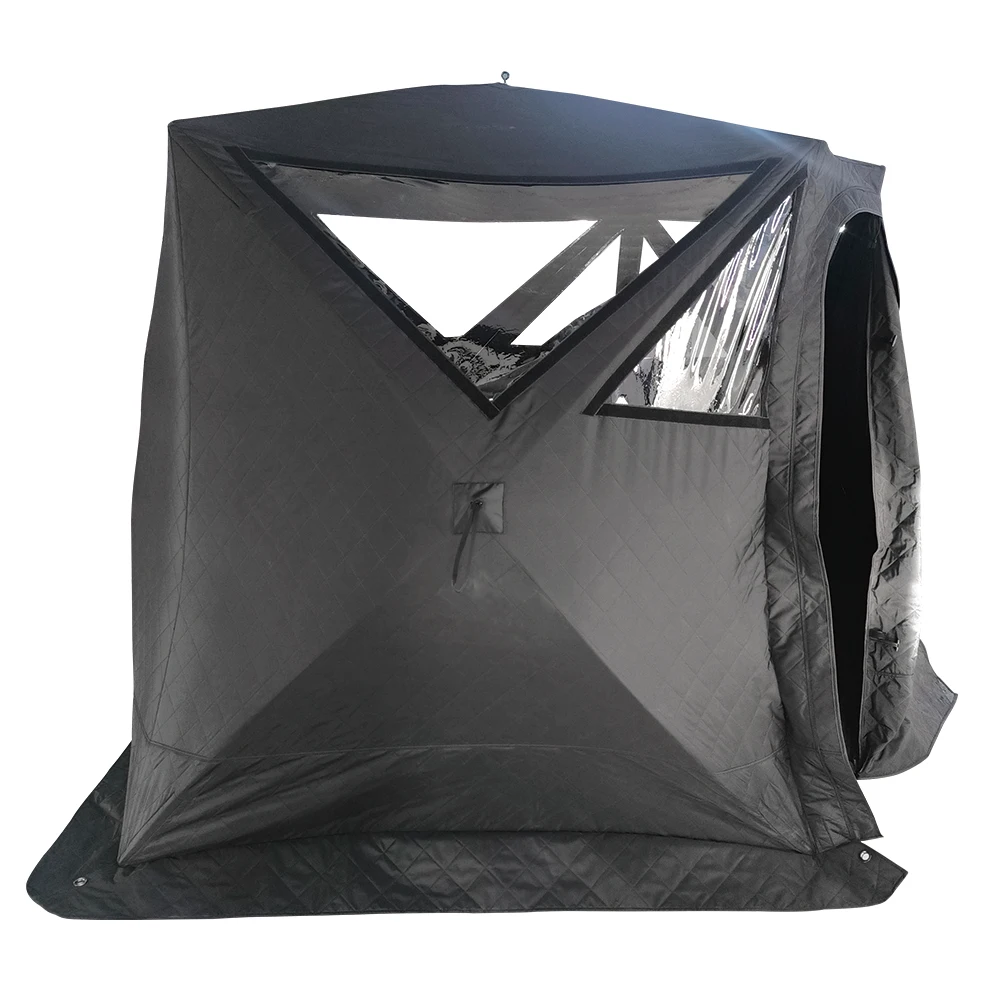 OEM 600D Insulated Portable Sauna Tent Outdoor Winter Tent Sauna Pentagon Structure Stove Ready Optional Rain Cover