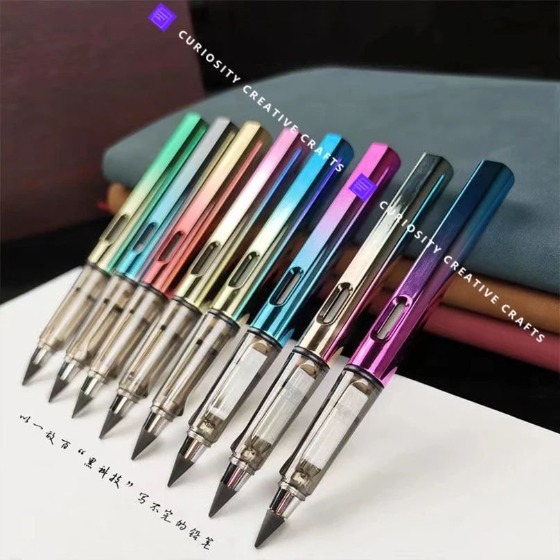 

Colorful Infinity Pencil Stationery Everlasting No Ink New Technology Kawaii Aesthetic Gradient Art Office School Supplies Gift