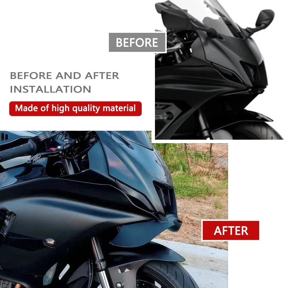 Moto Downforce Winglet Aerodinamico Ala Spoiler Anteriore Kit Nuovi Accessori Per YAMAHA YZF-R7 yzf R7 2022 2023 2024 2025