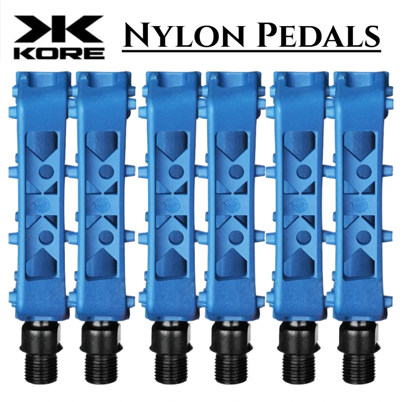 

Велосипедные педали KORE, 3 пары, сверхлегкие, нескользящие, нейлоновые, для MTB и шоссейных велосипедов, плоская платформа 14 мм с противоскользящими накладками, аксессуары для велосипедов