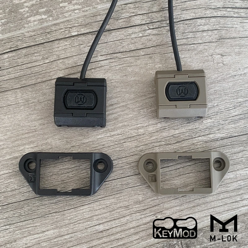 Tactical Airsoft UNIT ModButton Interruptor remoto de pressão de botão quente Mlok Keymod para Surefir M300 M600 DBAL-A2 PEQ15 20mm Rail 2.5 SF PLUG