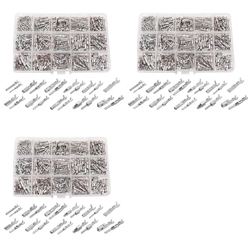 A96E-870PCS Automotive Wire Terminal Pinconnector 1-3.5Mm Non Insulated Plug Disassembly Male And Female Crimping Pins