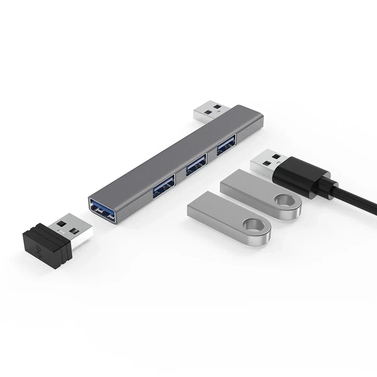 Adaptador OTG Divisor USB de 4 Portas, HUB USB C 3.0 Tipo C 3.1 para Xiaomi, Lenovo, Macbook Pro 13 15 Air Pro, Acessórios para Computador