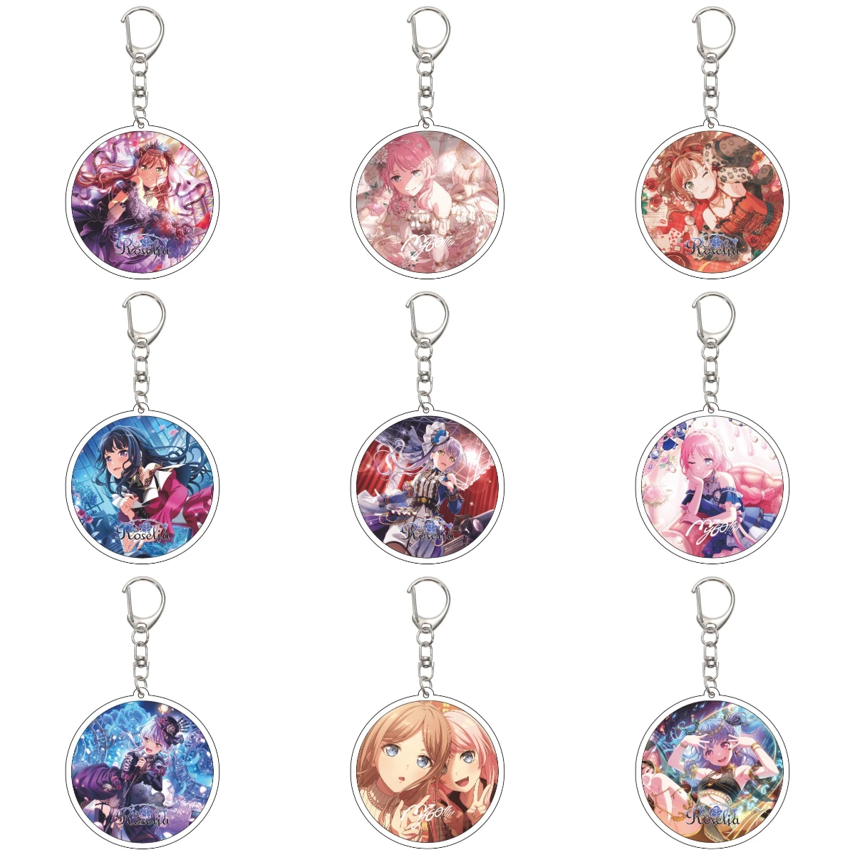 55MM Anime BanG Dream It's MyGO Keychain Takamatsu Tomori/Anon Chihaya/Rāna Kaname Key Chain Acrylic Model Plate Christmas Gifts