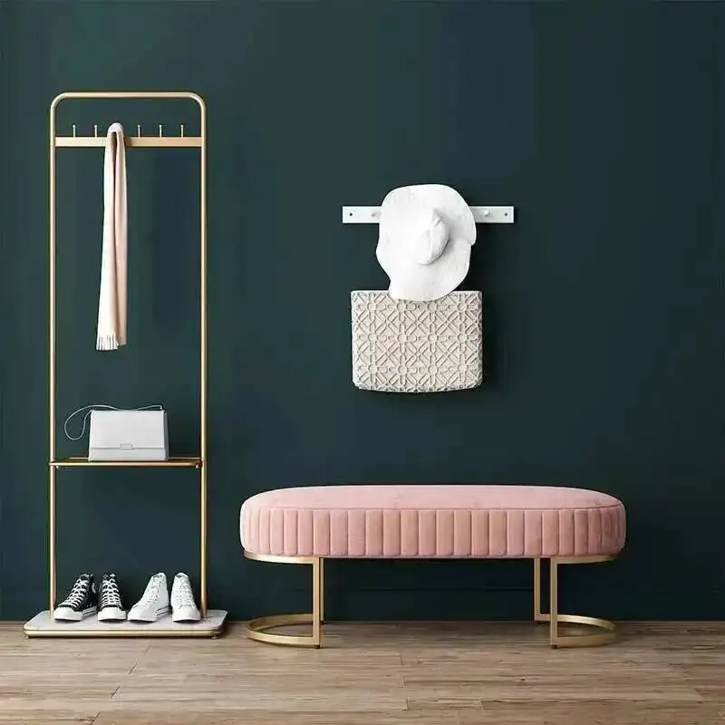 متجر الأحذية الفاخرة مقعد طويل العثماني مقهى بوف مقعد الراحة باب المنزل فستان أريكة فندق بار البراز الفراء المخملية لينة الغرور كرسي أعلى