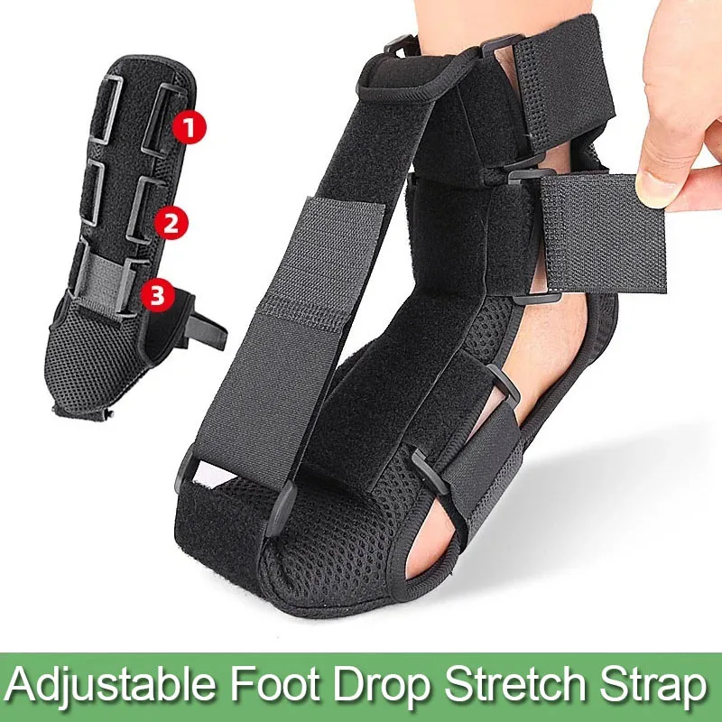 1Pcs Foot Drop Foot Sole Fascia Stretching Fixation Ankle Protection Segmented Adjustable Support Training Foot Support Orthotic