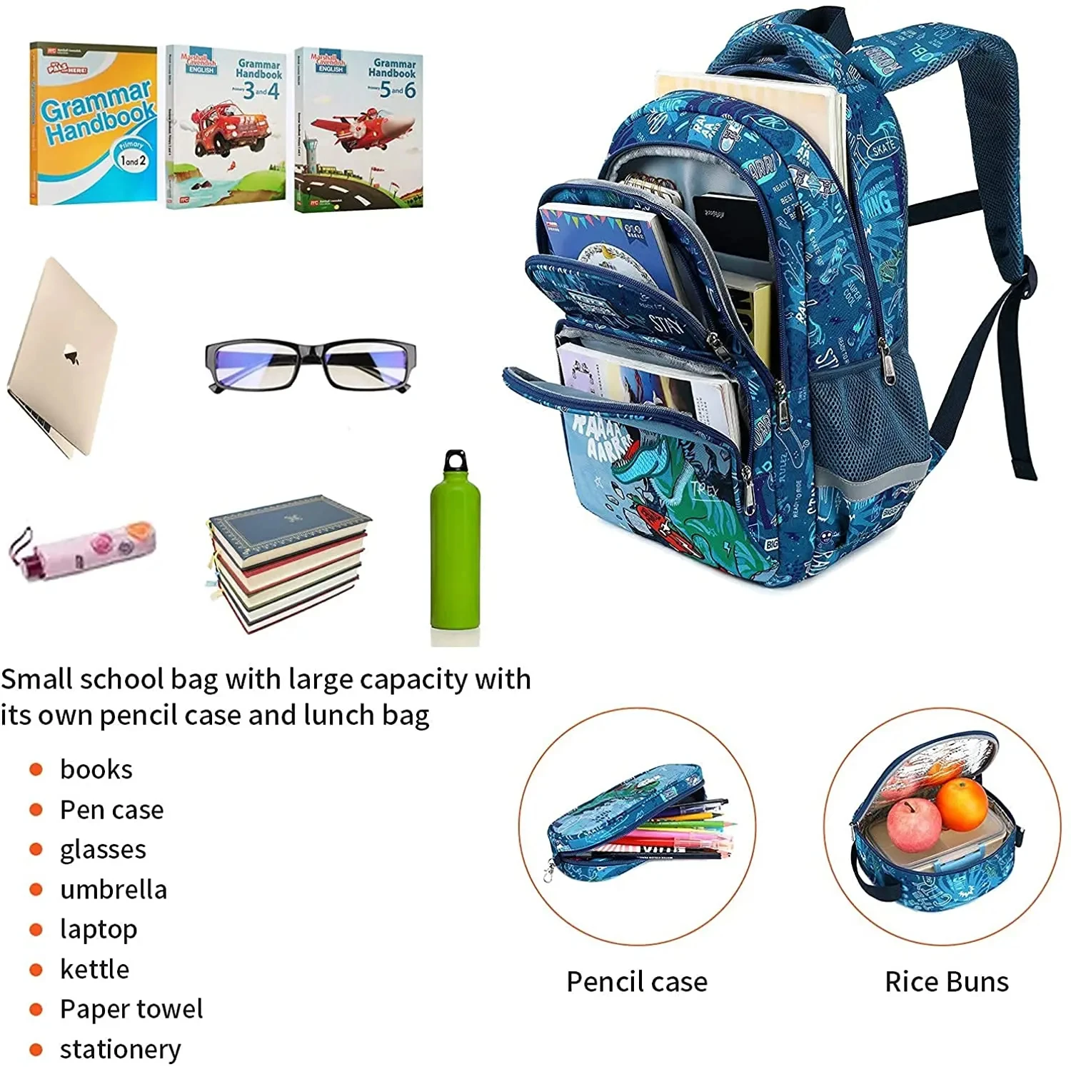 Cartoon Unicorn 3 Piece Set School Bags For Girls Boys Kids Space Backpack Primary School Students Backpack With Lunch Box