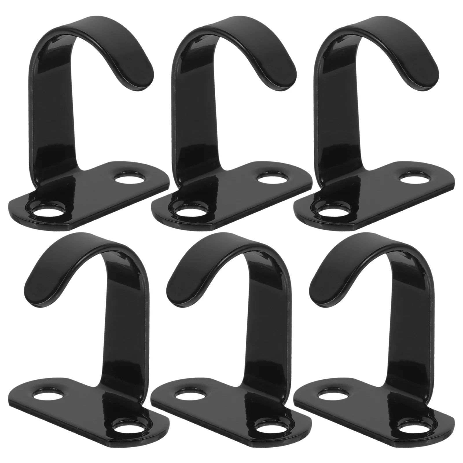 6 Pcs Black Iron Heavy Duty Wall Mount Hangers Universal for Home Decor Screw Fixed Hanger Wall Fixing Plant Hanging for Plants