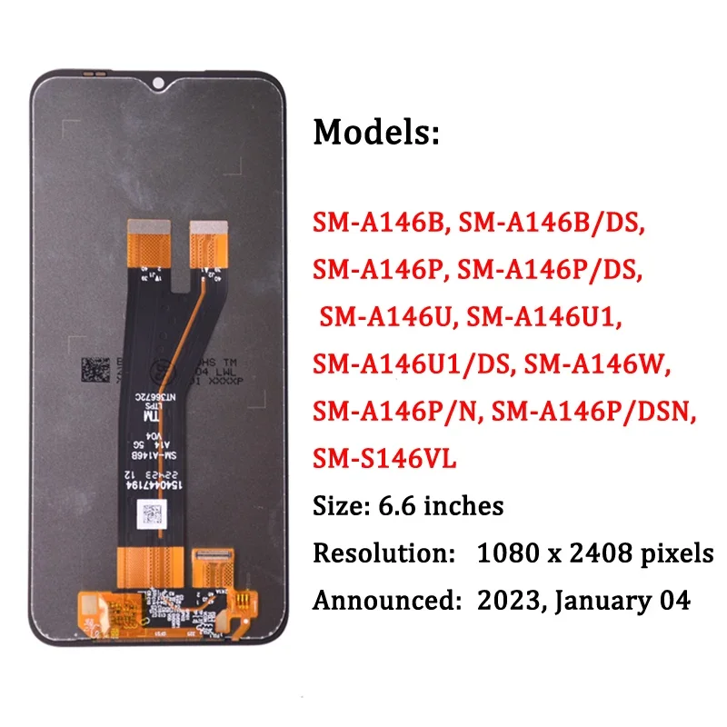 For Samsung  A14 5G A146 LCD Display Touch Screen Digitizer Assembly For Samsung A14 A146B SM-A146P LCD Display