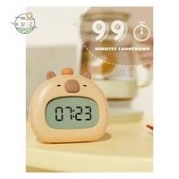 A32Z-1PCS Capybara Alarm Clock For Kids, Ready To Rise Children's Sleep Trainer,Cute Capybara Clock Dimming Night Light