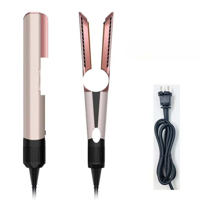 

Professional 2 IN 1 Hair Straightener & Hair Dryer Heat-Up Hair Flat Iron Negative Ion Iron Long-Lasting Styling Tool