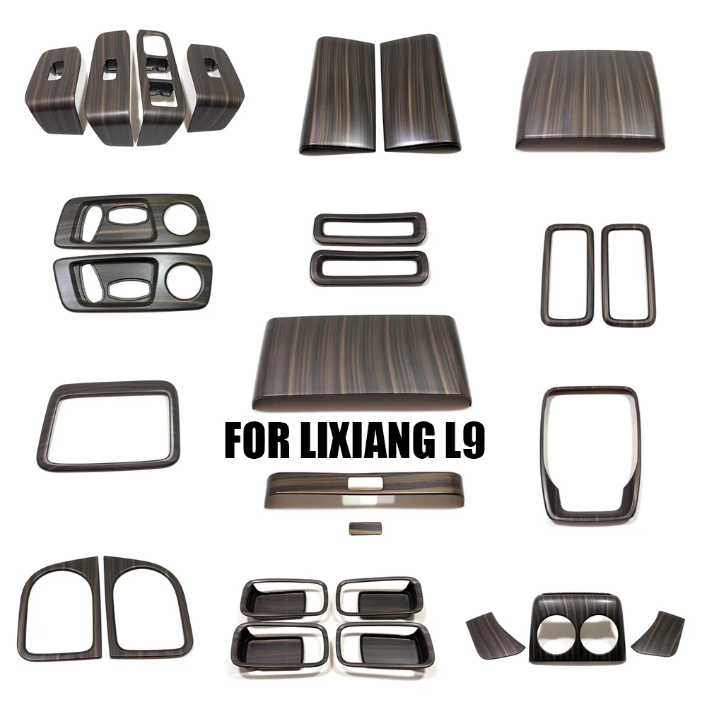 

For Leading Ideal LiXiang L9 ABS WOOD CAR Central Console Lift Panel Cover Steering Wheel Anti-kick Frame Armrest Accessories