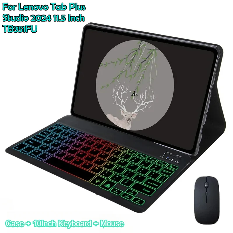 

Backlight Keyboard Case For Lenovo Tab Plus Studio 2024 11.5 Inch TB351FU Keyboard Cover For Xiaoxin Pad (2024) 11.5" Funda