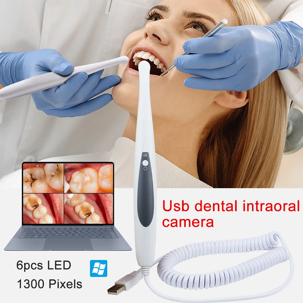 13MP USB Auto focus Dental  Intraoral Camera  High Resolution 6mm Super Mini Lens Intra Oral Tooth Camera for PC Computer