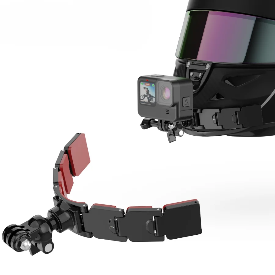 Helmet Chin Mount Camera Mount for GoPro Hero 12 11 10 9 8 7 5 Yi 4K for Insta360 Camera Foldable Front Chin Mount Accessory