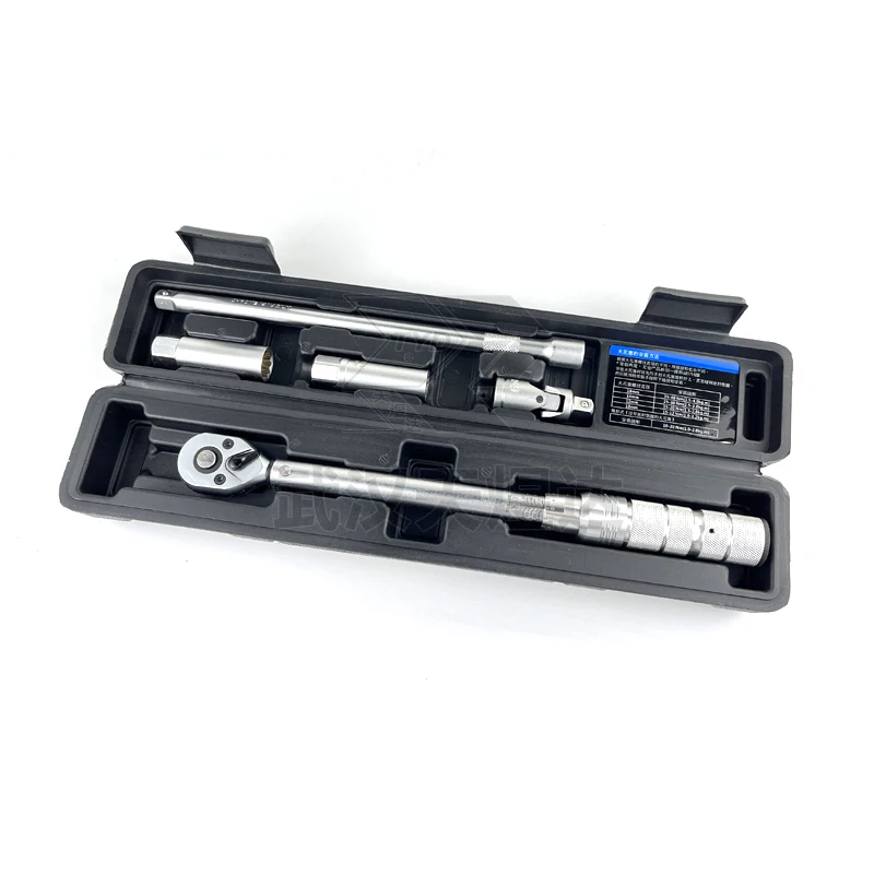 

3/8 1/2 In Adjustable Spanner 7 Pcs Click Torque Wrench Kit Hand Tools, 30-210n.m , Spark /Tire Socket As Repairment Tool
