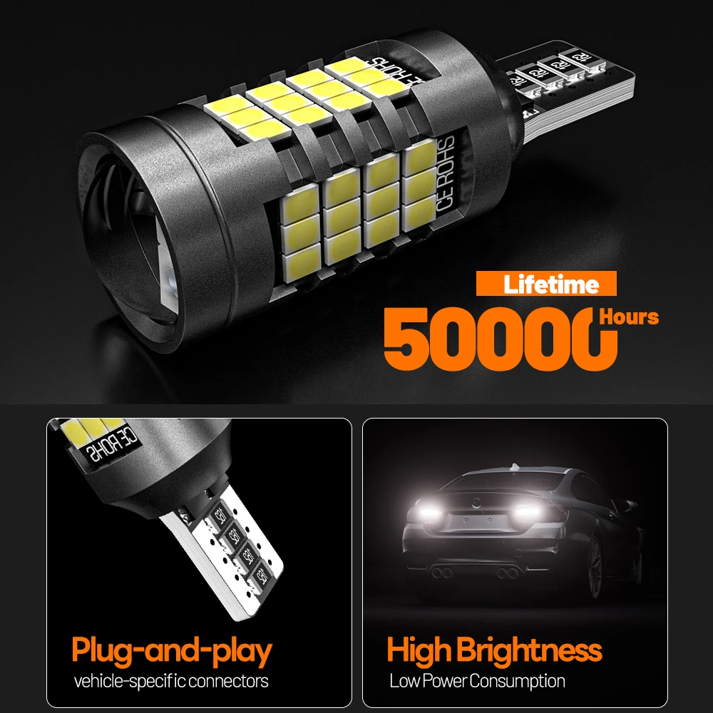 2 قطعة LED عكس ضوء لمبة مصباح W16W T15 لكيا K2 K3 K4 K5 سبورتاج الأطياف 5 أوبتيما ريو فورتي سيدونا سورينتو سول روندو نيرو