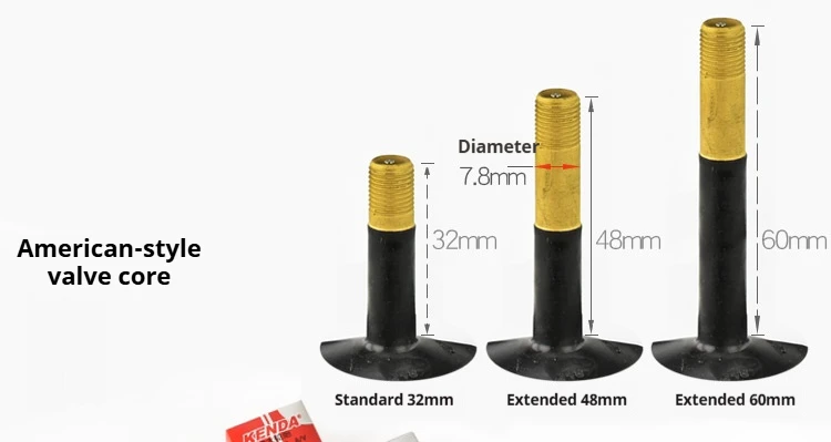 KENDA 29X1.9/2.3 Zoll Hochluftdichter Mountainbike-Schlauch AV/FV 32/36/48mm Butylkautschuk für MTB – Detail 5