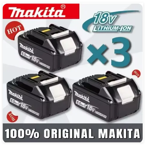 

Аккумулятор Makita 18 В с зарядным устройством, литий-ионный аккумулятор для DDF487 BL1880 BL1860B LXT400, электроинструмент, аккумулятор Makita 18 В