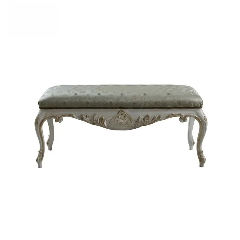 Versailles Mansion Gold-plated Bench | Deluxe French Classical Padded Stool