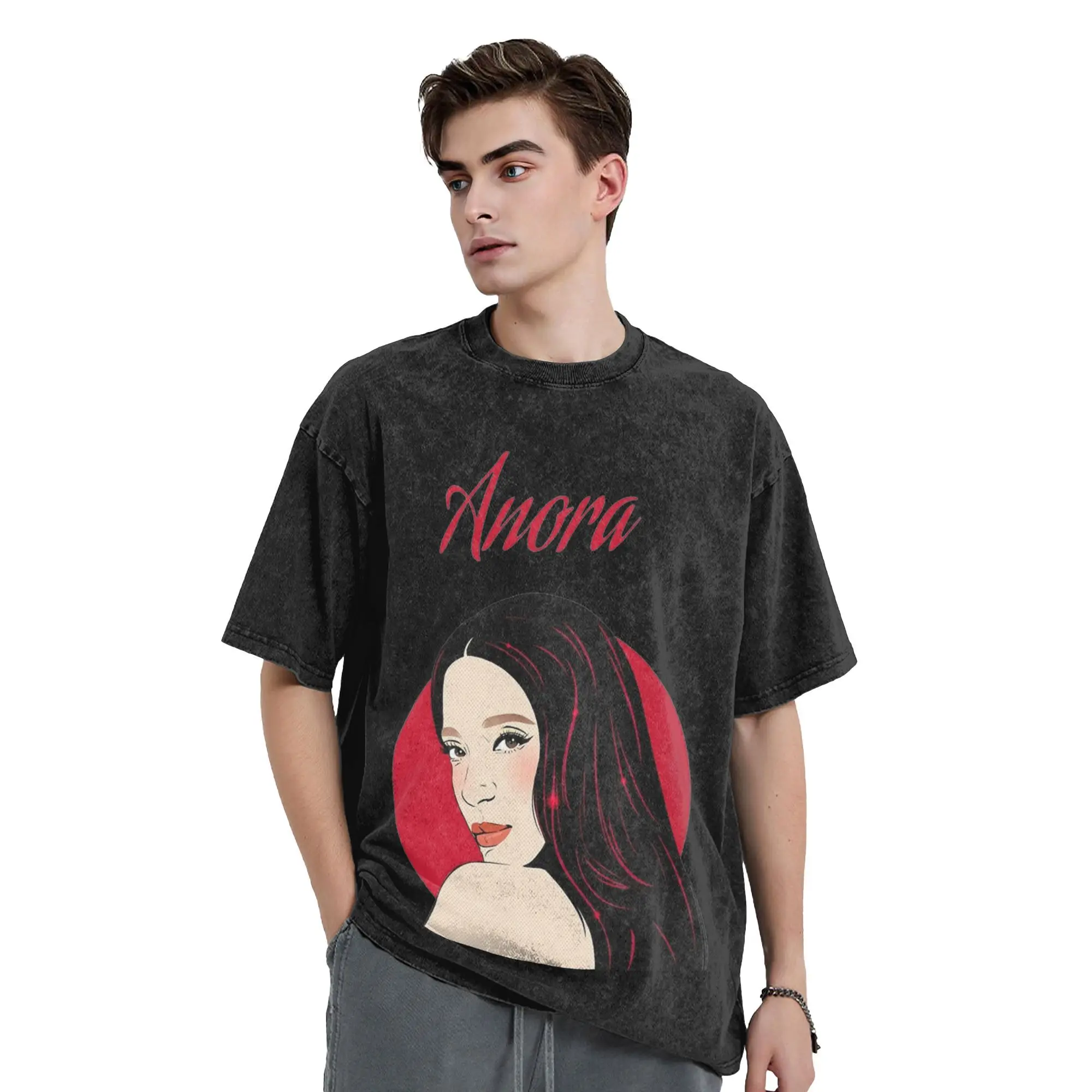 

Anora Movie Mikey Madison T Shirts Hip Hop Washed Short Sleeve Harajuku T-Shirts Novelty Men Women Tops Streetwear Printed Tees