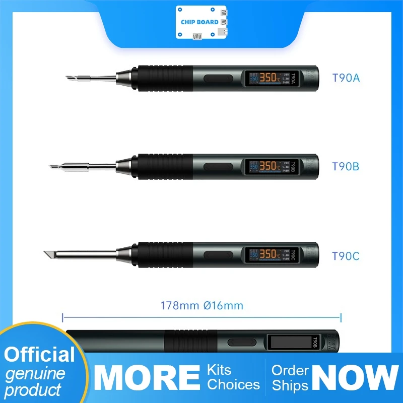 ALIENTEK T90 140W PDはんだごてキット（調整可能80-450℃） ° C温度、28V DC電源、C245 C210 T65はんだチップ