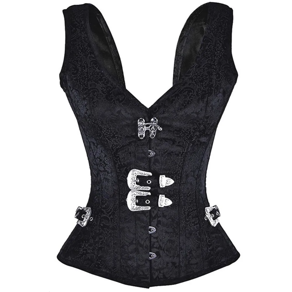 

Steampunk Corset Vest 12 Steel Boned Women Sexy Vintage Gothic Underbust Corsets and Bustiers Shapewear Corselet