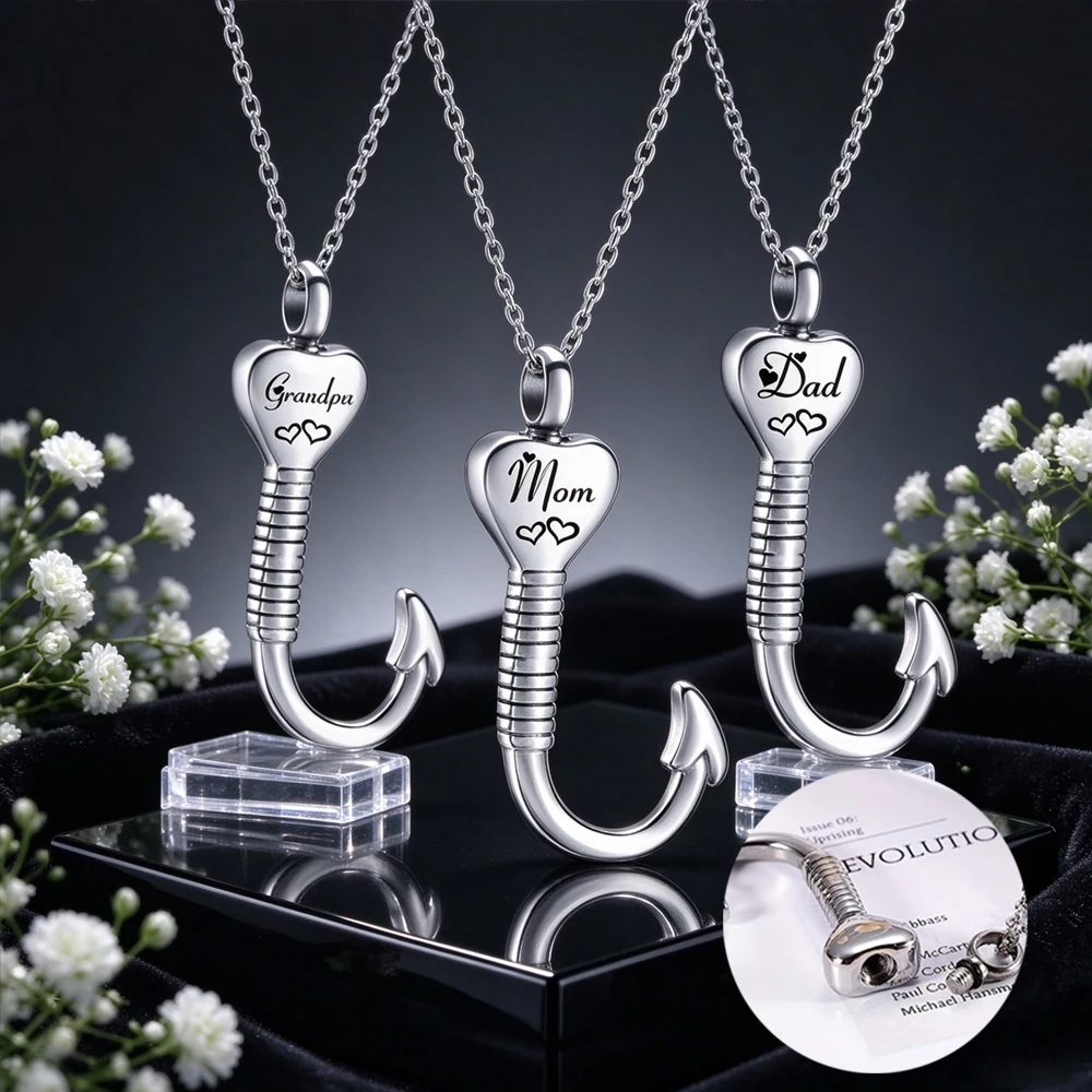 Heart Urn Necklace for Ashes Always on My Mind Forever in My Heart Cremation Jewelry Memorial Ashes Keepsake Pendant