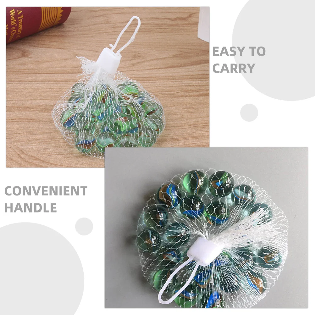 100 шт., сумка для хранения шаров, пластиковая сетчатая сумка, органайзер на шнурке для хранения ювелирных изделий из шариков и бусин для стрельбы