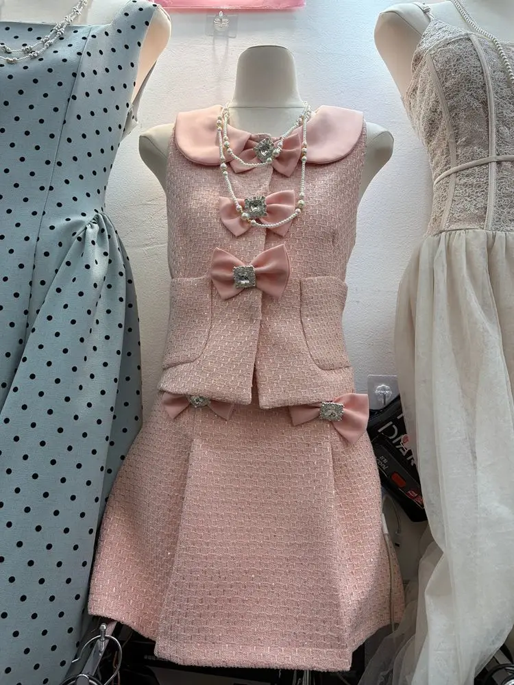 

3 шт./упаковка, оптовая продажа, прямая поставка, новейшая коллекция высококачественных женских костюмов из твида во французском стиле, 2 предмета в комплекте