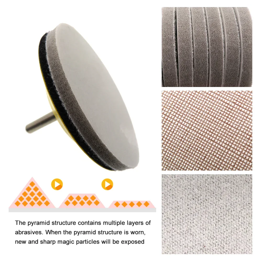 Disco in schiuma Trizact Hookit da 3 "75mm Disco per carta vetrata in spugna bagnata e asciutta Disco per lucidatura a grana 320-8000 Carta abrasiva Utensili abrasivi