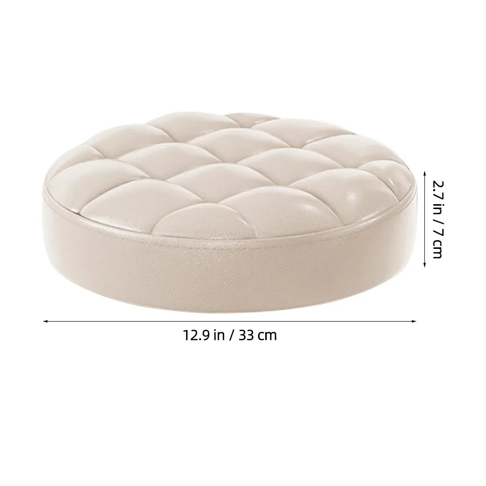 Bar Stool Round PU Seat Replacement Cushion Sturdy Sponge Seating Part Easy Wipe Bar Chair Replacement Banquet Use