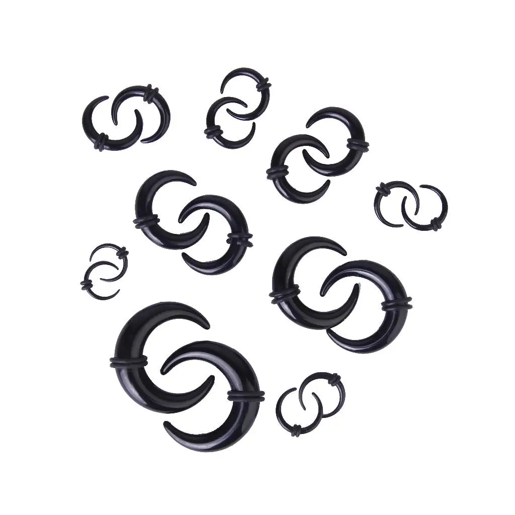 18 szt. Zestaw do rozciągania uszu 14G-00G akrylowy spiralny ślimak Piercing biżuteria — zdjęcie 4