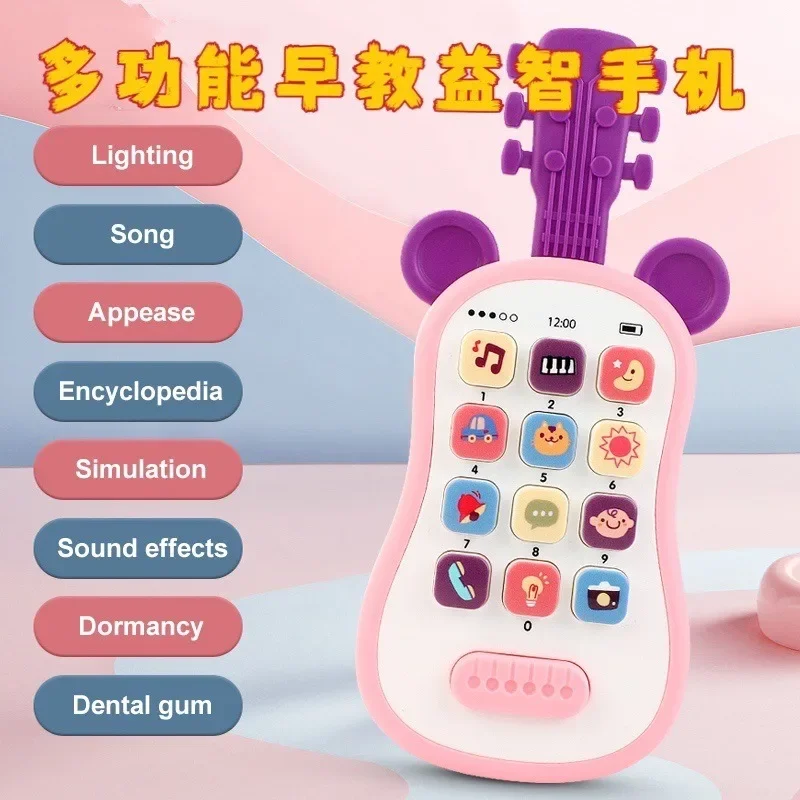 Jouet de téléphone portable de simulation pour bébé, éducation précoce intelligente, dessin animé, histoire itude, apprentissage, son de musique