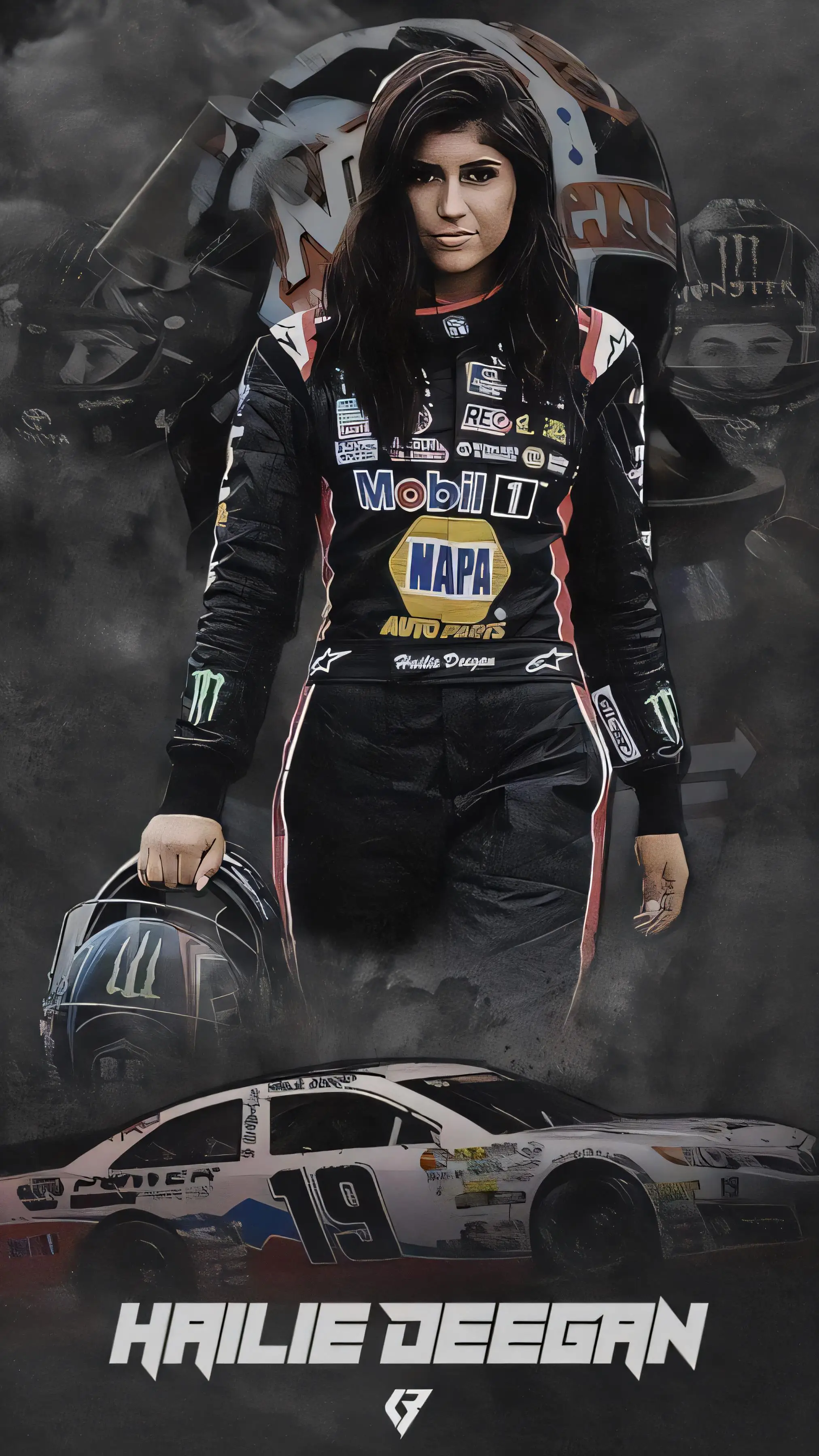 Hailie Deegan Racing Style Aluminum Tin Sign Poster, Vintage Metal Wall Decor for Garage, Bar, Man Cave, Sports Fans