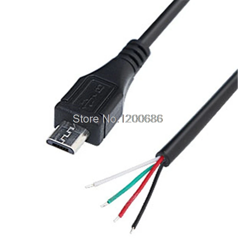 MICRO USB mini 5P mini5P USB Cable Pigtail 0.3M Micro 5pin USB Female Jack 4 wires Power Pigtail Cable Cord DIY