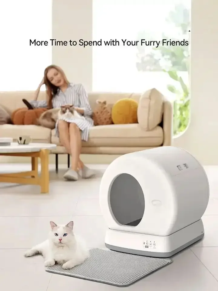 Automatic Cat Li tter Box Self Cleaning Li tter Box for APP Control Electronic  Cat EnClosed Pet Toilet