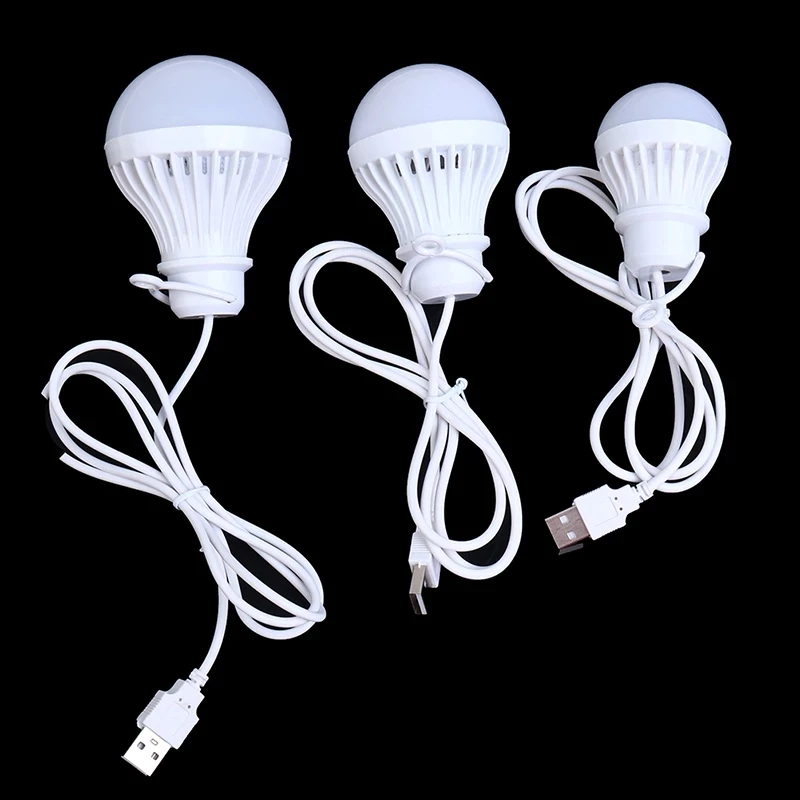 1/2pc 3W/5W/7W Usb Bulb Light Portable Lamp Led for Hiking Camping Tent Travel Work with Notebook Christmas for Home