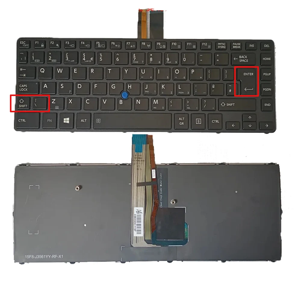 UK Backlit Keyboard For Toshiba Tecra A40-C-14L A40-C-17C /1430 /1440 a40-c1443 R40-C Series With guide rod and backlight