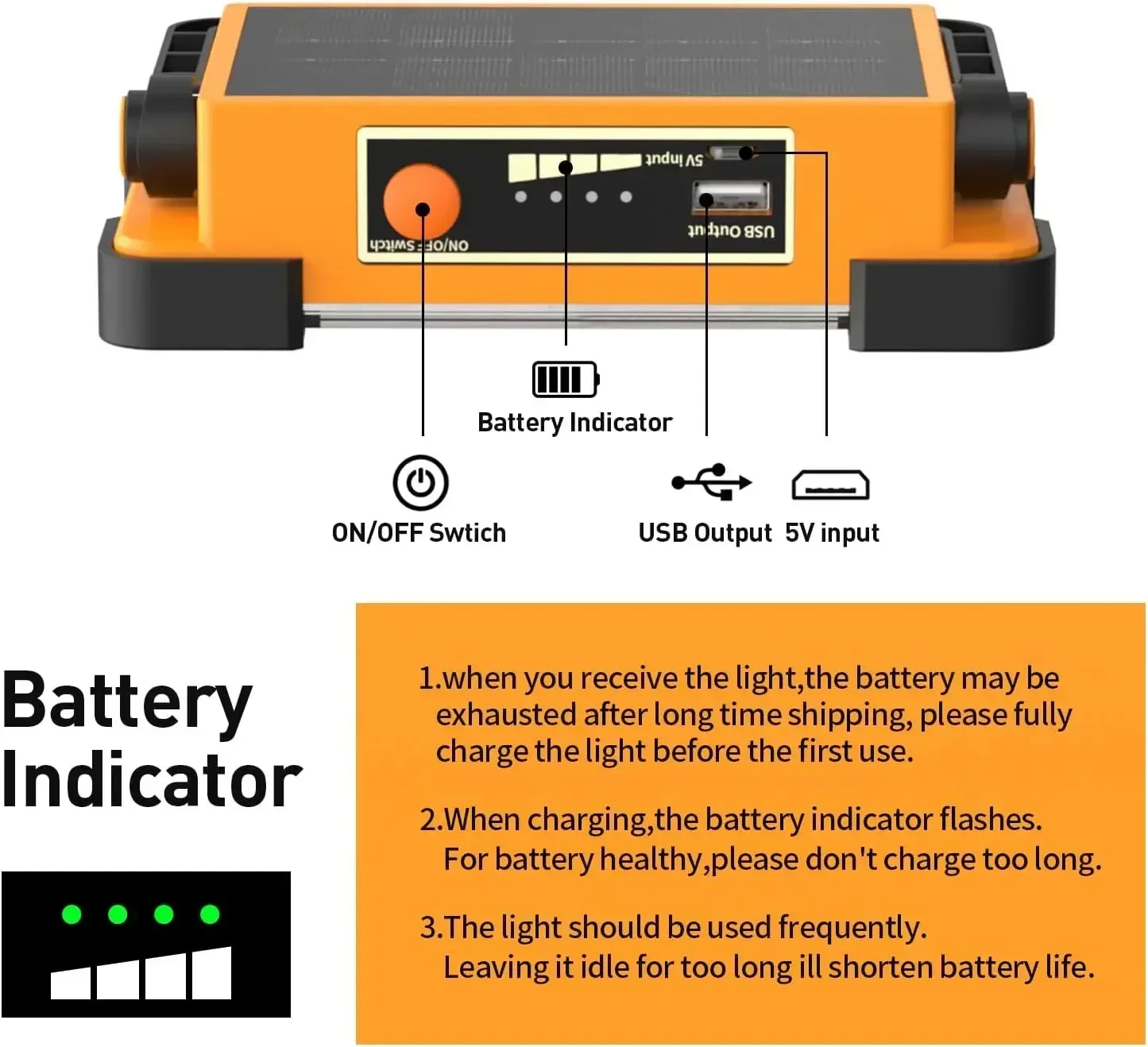 144LED 10000LM Rechargeable Solar Flood Light Outdoor Portable LED Reflector Spotlight Projector Floodlight Construction Lamp