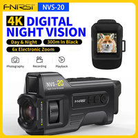 FNIRSI NVS-20 Night Vision Device 4K HD Monocular Telescope 6X Digital Zoom Device Day Night Dual Use or 300m Hunting Camping