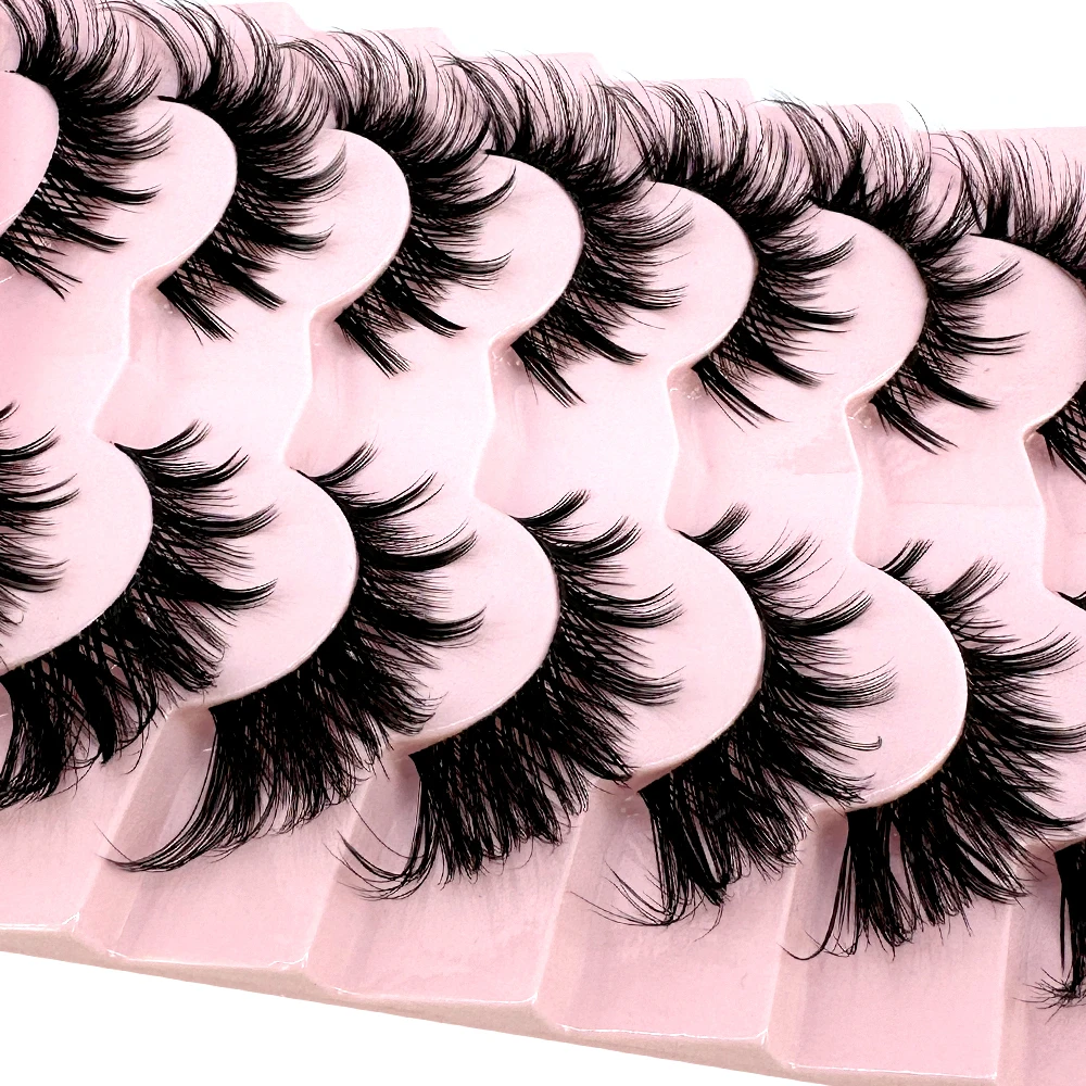 NEW Cat Eye Eyelashes Manga Lashes 3D Clear Band Lashes Natural Full Half Lashes End Eye Elongated Mink Lashes Fluffy Eyelashes