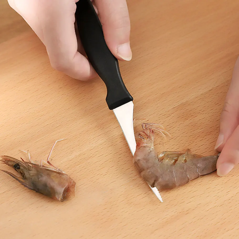 

2 Pcs Peeler Stainless Steel Shrimp Wire Knife Plastic Deveining and Peeling Tool