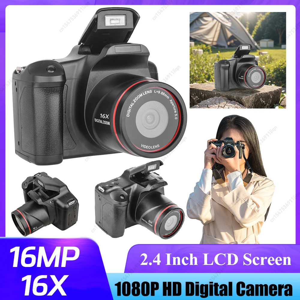 1080P HD Digital Camera Multifunctional Video Vlogging Camera 16X Zoom Camcorder 3Mode Photographic Cameras for Photography Gift