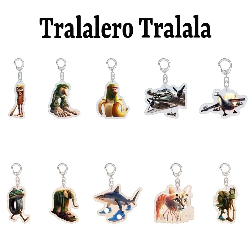 

Tralalero Tralala Key Chain Tungtung Sahur Brainrot Keychains Bags Car Key Ring Ornament Anime Acrylic Pendant Classic Toys Gift
