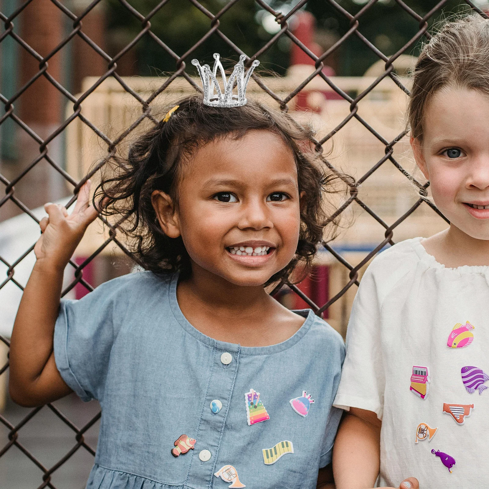 

Crown Hair Comb For Girls Silver Alloy Rhinestone Flower Girl Wedding Party Hair Accessory Tiara Style Barrettes