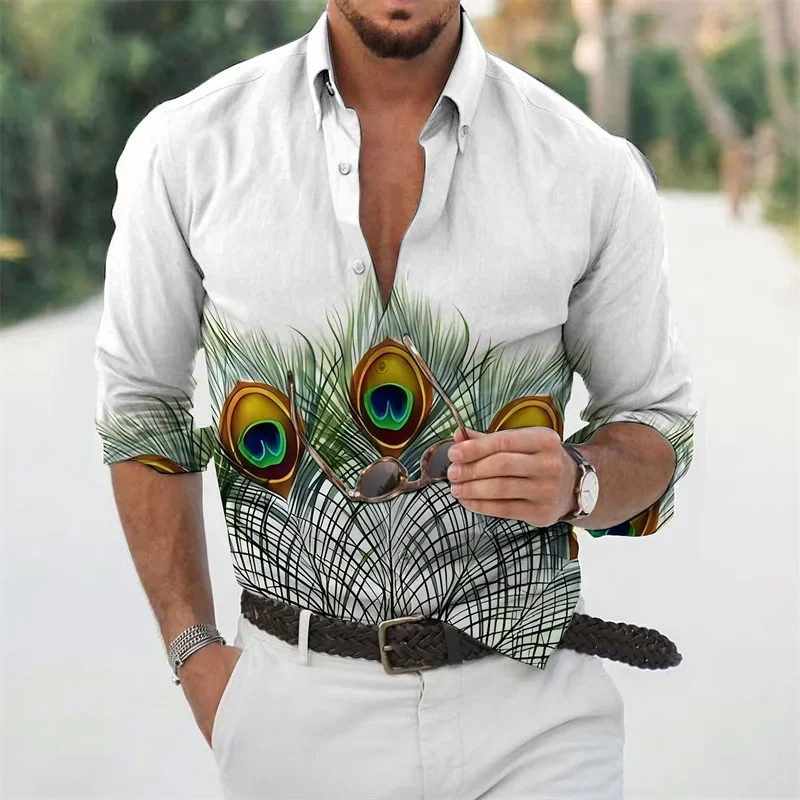 

Men's New Comfortable Colorful Peacock Graphic Casual Comfortable High Quality Fabric Street Sports Party Spring Summer Plus